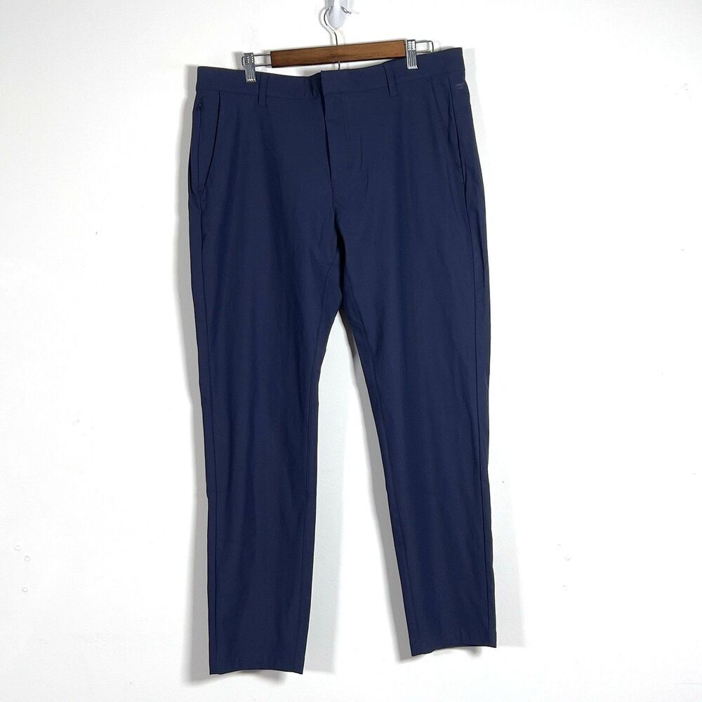 Fabletics The Don Pant Mens 36x32 Blue Chino Stretch Performance Golf Trouser